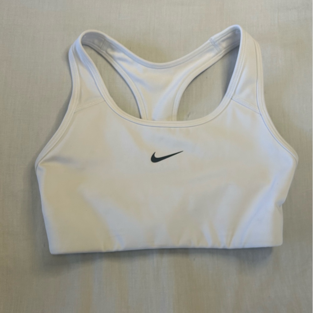 Nike white sports bra